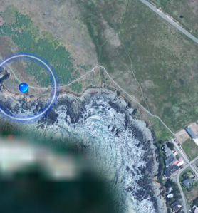 View of the spot from space